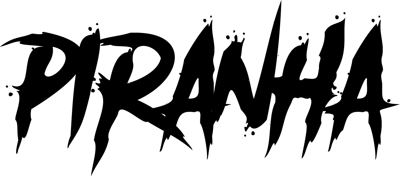 piranha logo in black